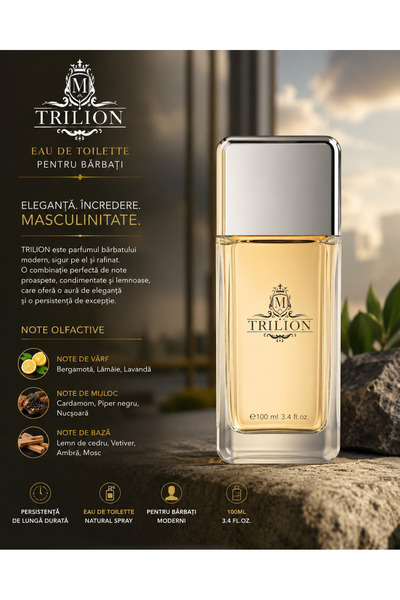 V.V LOVE Eau de Toilette TRILION pentru Bărbați 100ML, Parfum Elegant de Zi ș...