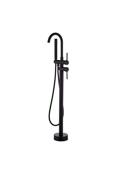 Casa Stile Baterie freestanding pardoseala, auriu/crom/negru
