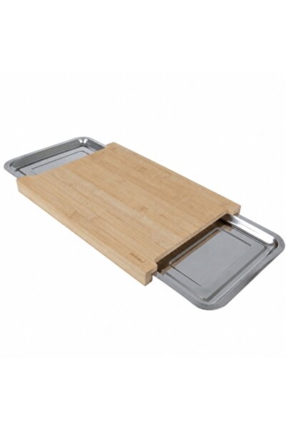 Ruhhy Kitchen chopping board with 2 extractable stainless steel containers
