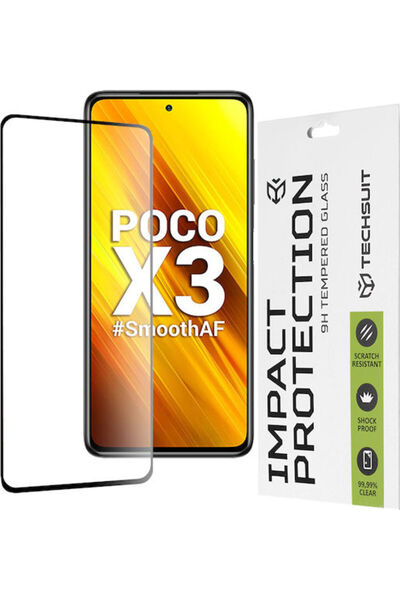 Techsuit 111D Full Glue Full Face Tempered Glass Black (Xiaomi Poco X3 X3 NFC...