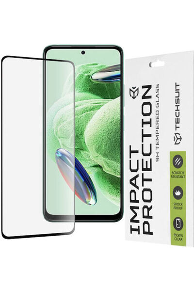 Techsuit 0,33 χιλ. Σκληρυμένο Γυαλί Πλήρους Κάλυψης με Πλήρη Κόλλα, Μαύρο (Re...