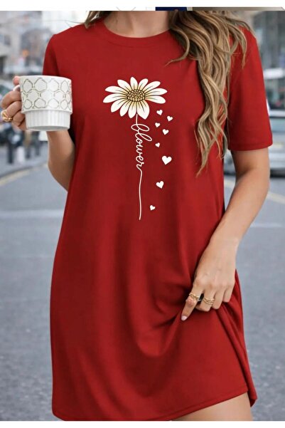 NIGRUM PARDUS YENİ SEZON PAPATYA FLOWER BASKILI %100 PAMUK KISA KOLLU YAZLIK ...