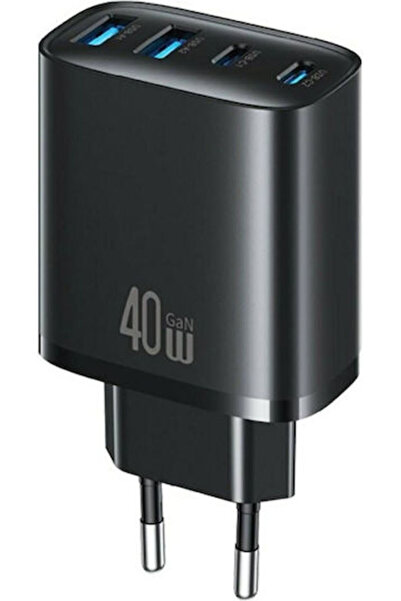 Usams Φορτιστής χωρίς καλώδιο με 2 θύρες USB-A και 2 θύρες USB-C, 40W Power D...