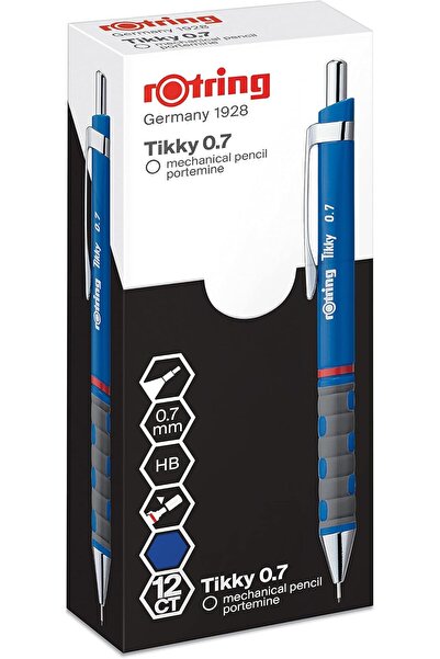 Rotring Tikky Mechanical Pencil HB 0.7mm, Blue Barrel, Box of 12
