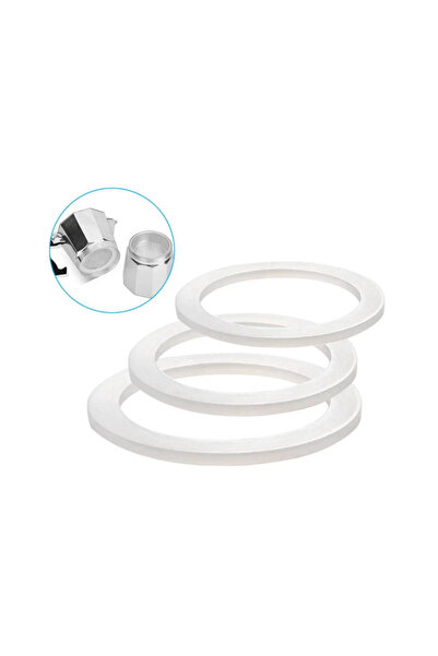 KRASINO Set of 3 gaskets for 12 portions, for gas stove espresso maker, silicone