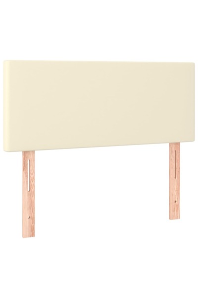 vidaxl Bed headboard, cream, 80x5x78/88 cm, eco- Leather