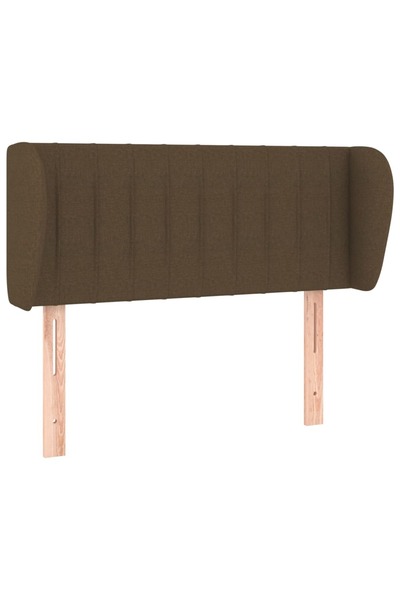 vidaxl Dark brown headboard with wings 103x23x78/88 cm textile