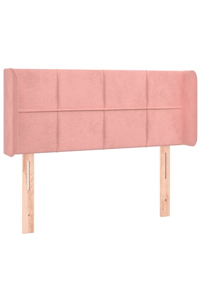 vidaxl Bedside table with pink wings 93x16x78/88 cm Velvet