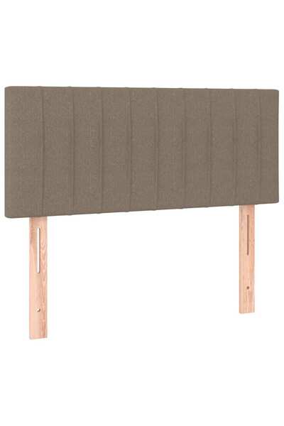 vidaxl Tăblie de pat, gri taupe, 100x5x78/88 cm, textil