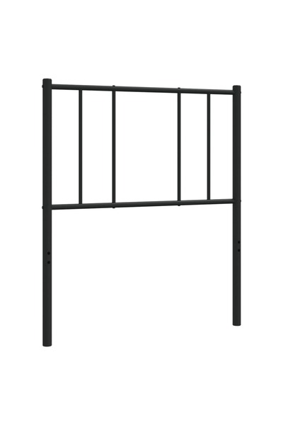 vidaxl Metal replacement headboard, black, 107 cm