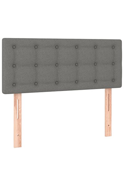 vidaxl Tăblie de pat, gri închis, 90x5x78/88 cm, textil