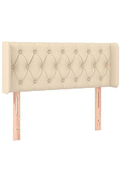 vidaxl Headboard with wings cream 103x16x78/88 cm textile