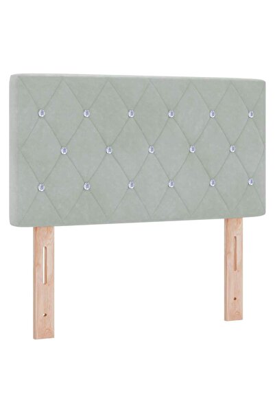 vidaxl Tăblie cap Gri deschis 80 cm Catifea