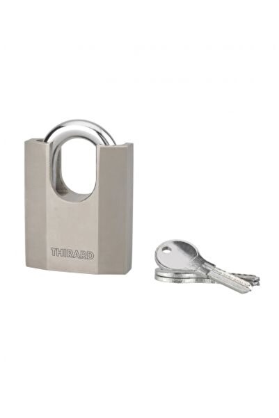 THIRARD Outdoor padlock, with key, OCTO-P, 60 mm,