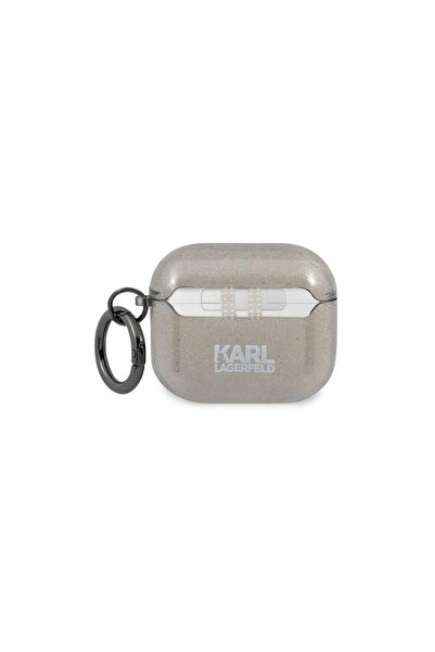Karl Lagerfeld Glitter Karl's Head Case for AirPods 3 - Black