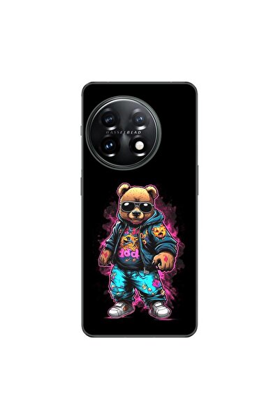 OEM Husa compatibila cu OnePlus 11 Silicon Gel Tpu Model Bear Cool Black