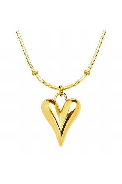 OEM Heart pendant necklace 18K gold plated – 40+5 cm