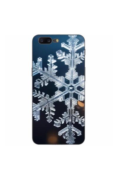 OEM Husa compatibila cu OnePlus 5 Silicon Gel Tpu Model Big Snowflake
