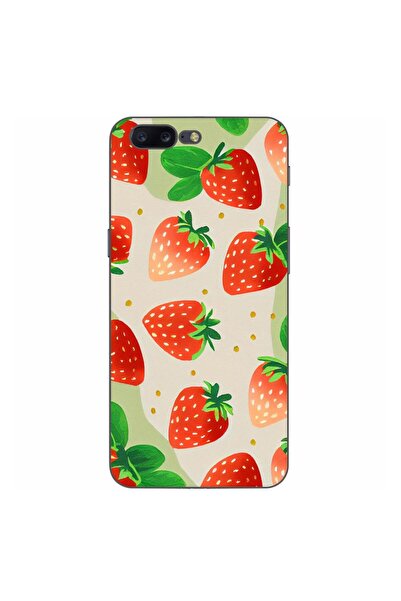 OEM Husa compatibila cu OnePlus 5 Silicon Gel Tpu Model Capsuni Pattern