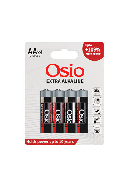 OSIO LR6EO4B Αλκαλικές μπαταρίες Blister 4τμχ AA Extra