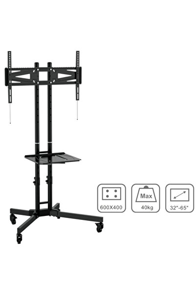 OSIO OSM-7865 Τροχήλατη βάση τηλεόρασης 32″ – 65″ – VESA 600 x 400