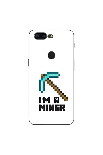 OEM Husa compatibila cu OnePlus 5T Silicon Gel Tpu Model Minecraft Miner