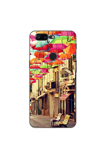 OEM Θήκη συμβατή με OnePlus 5T από σιλικόνη gel TPU με σχέδιο πολύχρωμων ομπρ...