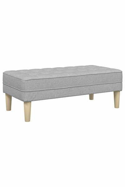 vidaxl bancă cu pernă Gri nori 113 x 57 x 39 cm țesătură