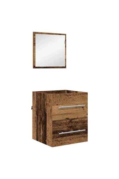 vidaxl Bathroom furniture Top Bottom Set with drawer Brown 41 x 38.5 x 48 cm