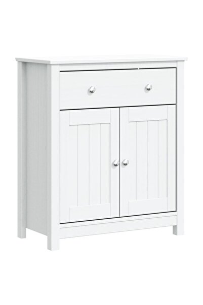 vidaxl BERG bathroom cabinet, white, 69.5x34x80 cm, solid pine wood