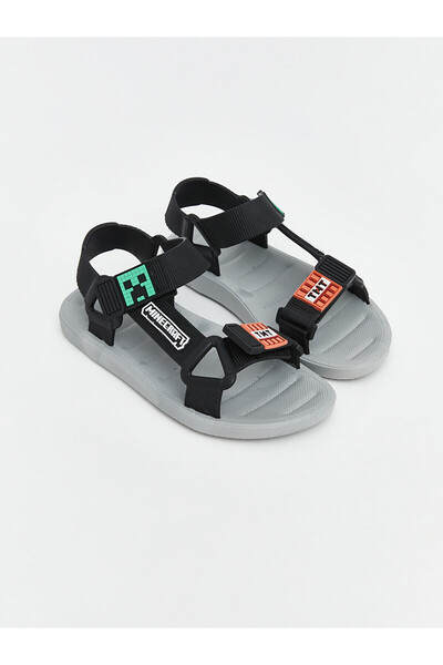 LC Waikiki Lcw Steps Black Boys' Sandals with Nevavm Difference