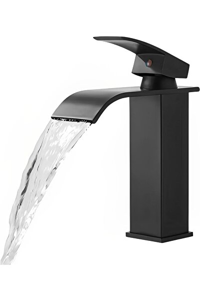 Arabest Matte Black Bathroom Sink Faucet,Waterfall Spout,Single Handle,1 Hole...