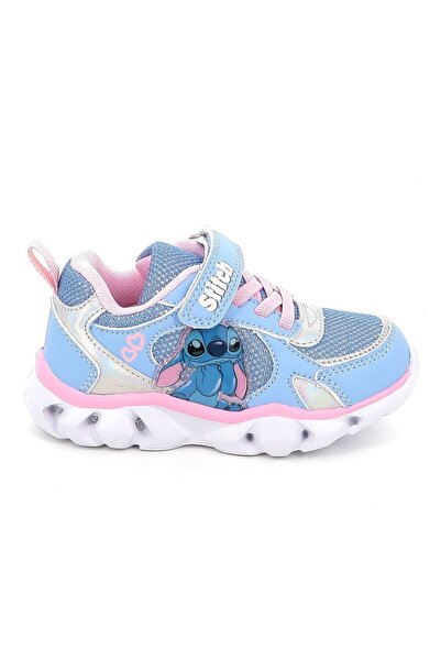 Disney Παιδικό Αθλητικό Παπούτσι για Κορίτσι Stitch με Φωτάκια Χρώματος Σιελ ...