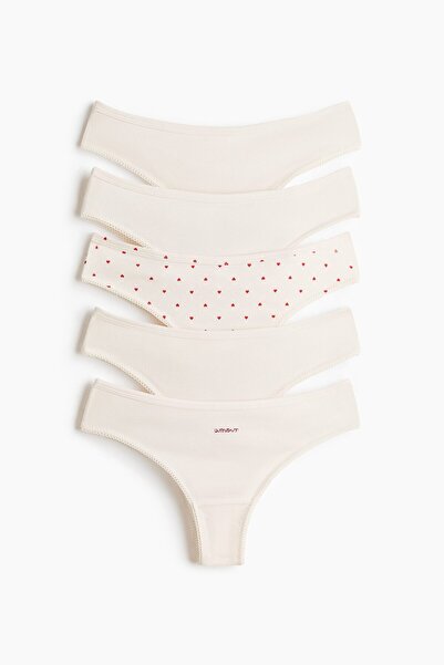H&M 5'li Pamuklu Brazilian Külot