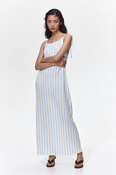 H&M Bağlanan Askılı Krinkle Elbise