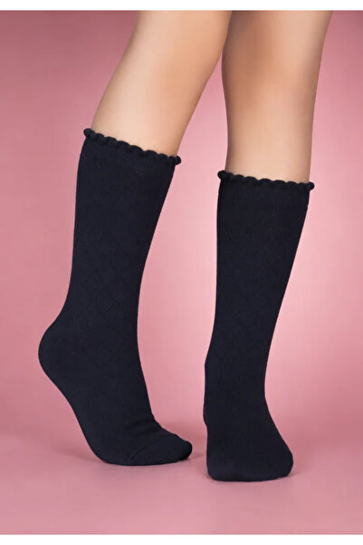 Bolero Girls 3/4 Socks. Navy Blue Color