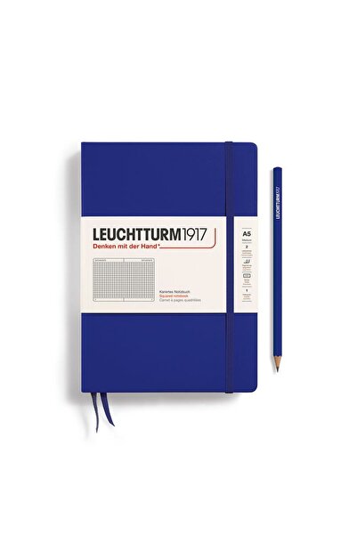Leuchtturm Caiet de aritmetică A5, copertă cartonată, cu cerneală albastră