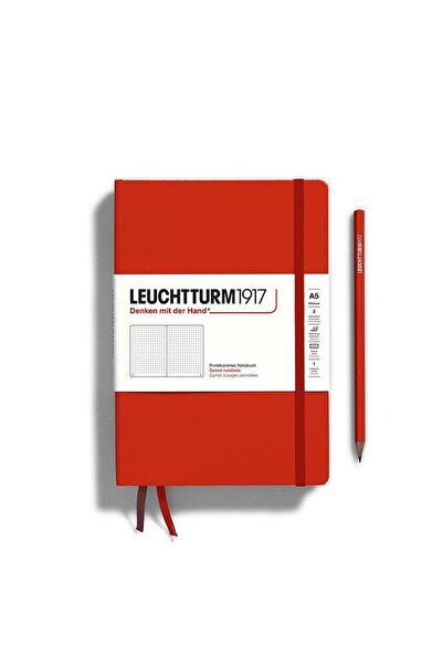 Leuchtturm Caiet A5 punctat cu copertă rigidă roșu închis