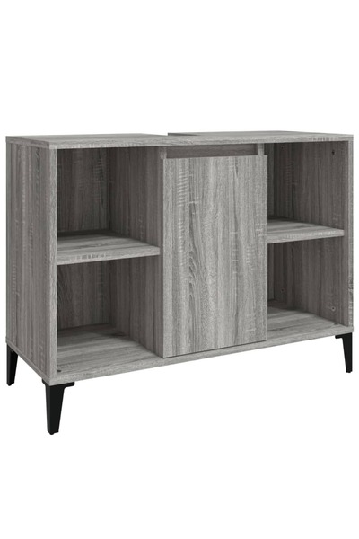 vidaxl Dulap de chiuvetă, gri sonoma, 80x33x60 cm, lemn prelucrat