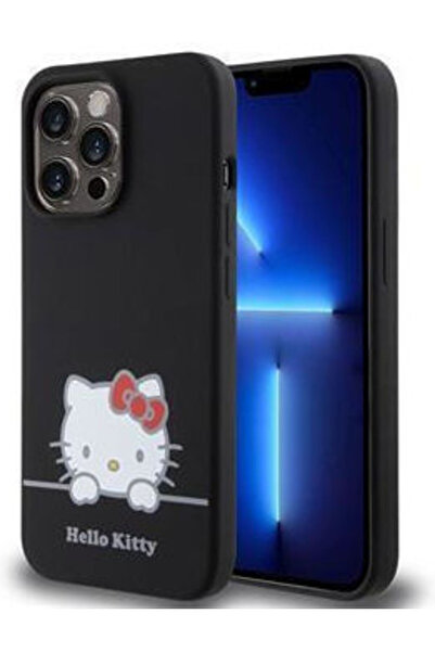 Hello Kitty Πίσω Κάλυμμα Σιλικόνης Μαύρο (iPhone 13 Pro) Κωδικός: HKHCP13LSKCDKK