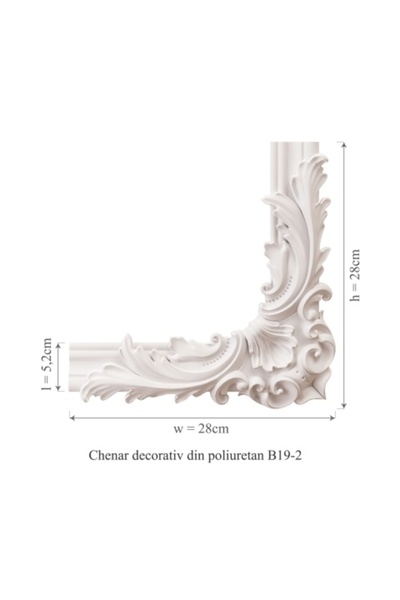 Manavi Cadru din poliuretan, Manavi, B 19-2 - 28 x 28 x 3 cm