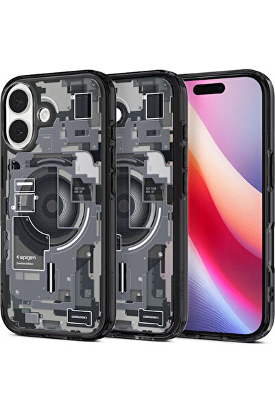 Spigen Υπέρ-Υβριδικό Zero One Magfit Πίσω Κάλυμμα Πλαστικό / Σιλικόνη Μαύρο (...