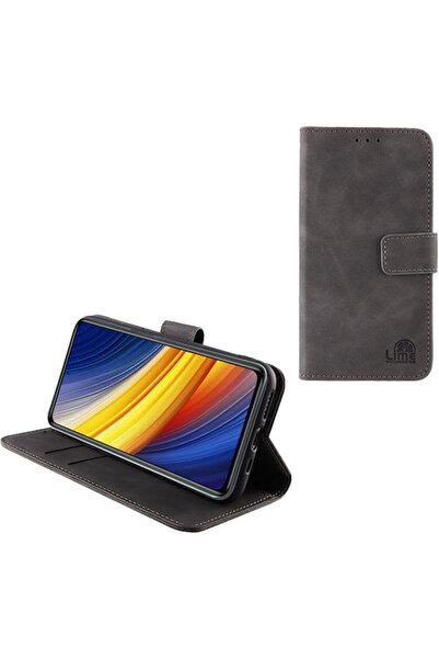 Lime&co Lime Essential Magnet Book Συνθετικό Δέρμα Γκρι (Xiaomi Poco X3, Poco...