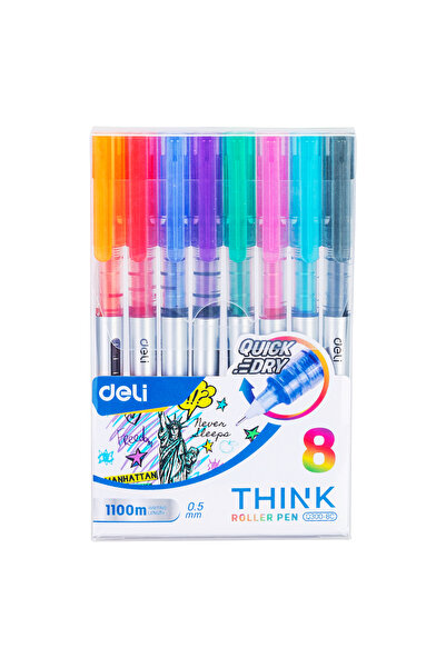 Deli SET DE 8 ROLE DE CERNEALĂ GRATUITE DE 0.5MM, CULORI ASORTATE