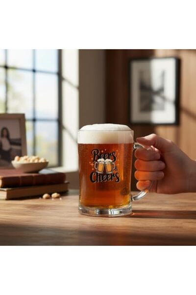 Yıldızan Nzr Beautestore Large Size Colorful Beers Cheers Printed Glass Cup B...