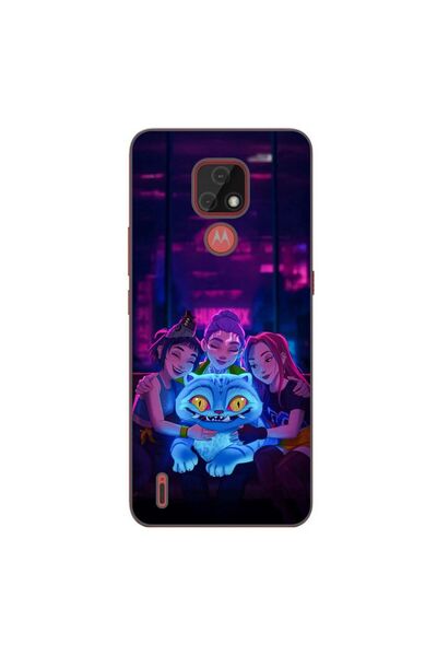 OEM Husa compatibila cu Motorola Moto E7 Silicon Gel Tpu Model KPop Demon Hun...