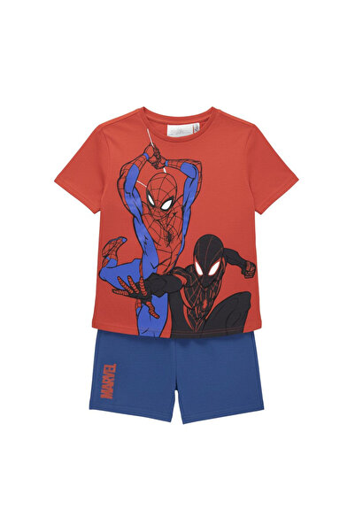 SPIDERMAN Set din bumbac din două piese, cu mânecă scurtă, Marvel Roșu
