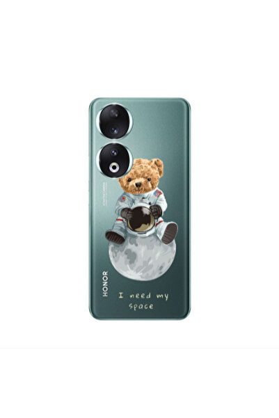 Other Honor 90 5G Bear in space Transparent Silicone TPU Θήκη