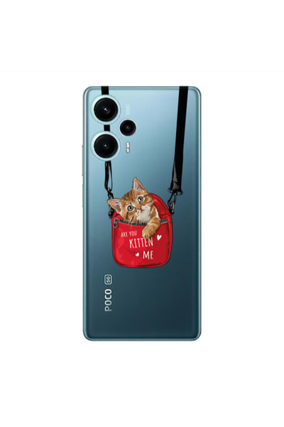 Other Xiaomi Poco F5 Are you kitten Transparent Silicone TPU Θήκη