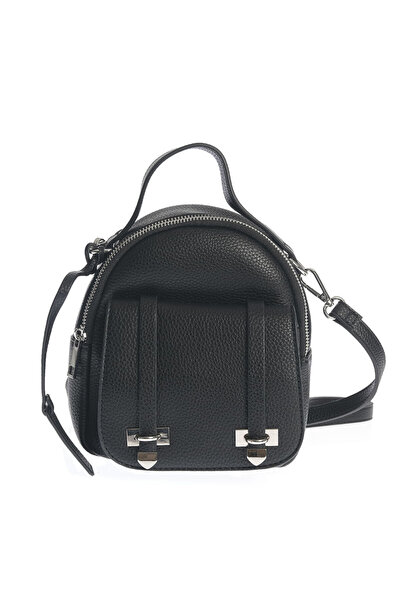meli melo Rucsac mini negru cu bretele detasabile